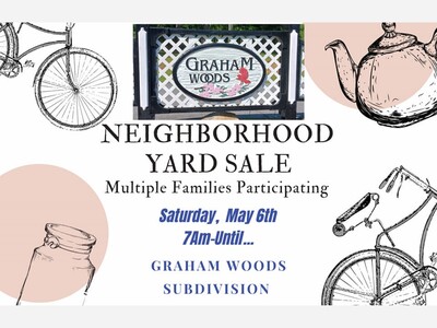 Neighborhood Wide Yard Sale in the Graham Woods Subdivision in Gray
