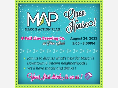 Macon Action Plan Open House on Thursday, August 24th at Fall Line Brewing Co.