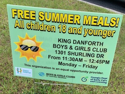 Boys & Girls Clubs of Central Georgia Hosting Free Summer Feeding Program through July 19th