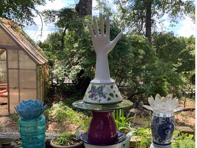 Artist Beth Collins's Stacks/Garden Towers at The Creative Alternative's Fall Open House