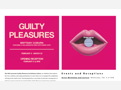 The MAC presents Guilty Pleasures by Brittany Coburn