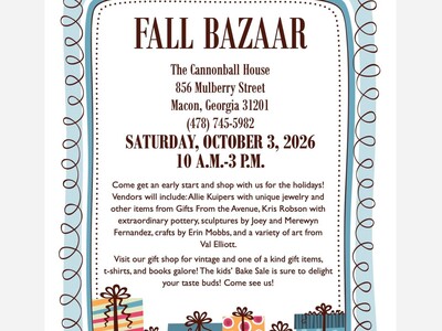 The Cannonball House's Fall Bazaar