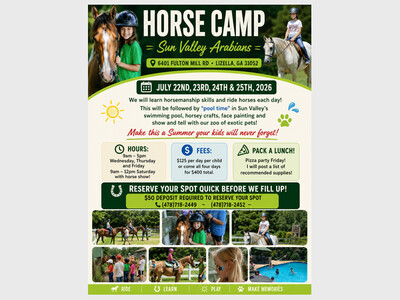 HORSE CAMP! Sun Valley Arabians Style! 