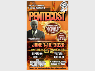 Pentecost 2026 of the Apostolic Church of Promise