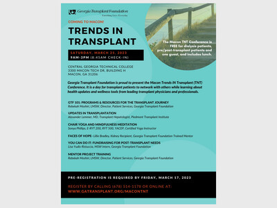 Georgia Transplant Foundation Trends iN Transplant Conference