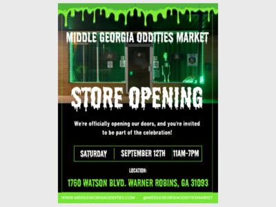 Middle Georgia Oddities Market brick and mortar store opening. 