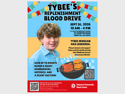 Tybee Morgan Blood Drive Fundraiser with Shepeard Community Center