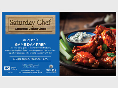 Saturday Chef Community Cooking Class - Game Day Prep