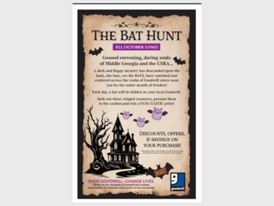 The Bat Hunt - Goodwill October Scavenger Hunt