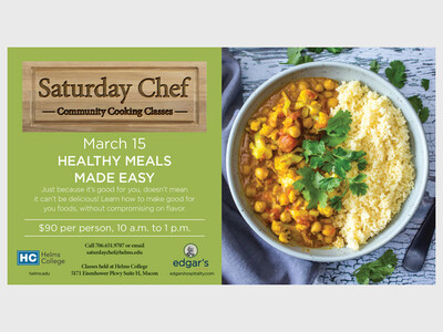 Saturday Chef Community Cooking Class - Healthy Meals Made Easy