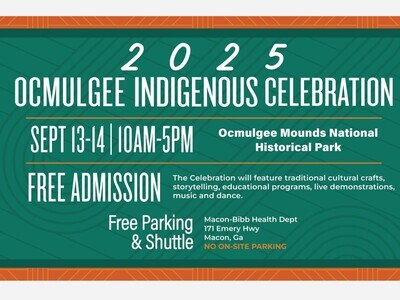 Ocmulgee Indigenous Celebration at the Ocmulgee Mounds National Historical Park (9/13 - 9/14)