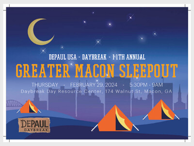 Depaul USA's Greater Macon Sleepout