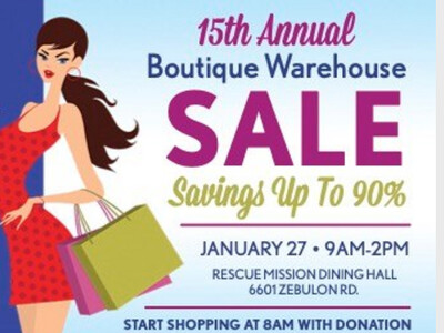 15th Annual Boutique Warehouse Sale Benefiting the Rescue Mission