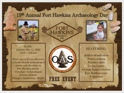 Fort Hawkins Archaeology Day