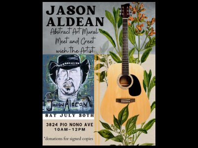 Jason Aldean Abstract Art Mural Meet and Greet with Shemika Bussey