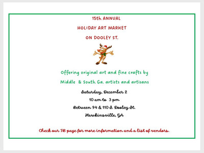 15th Annual Holiday Market on Dooley Street in Hawkinsville 